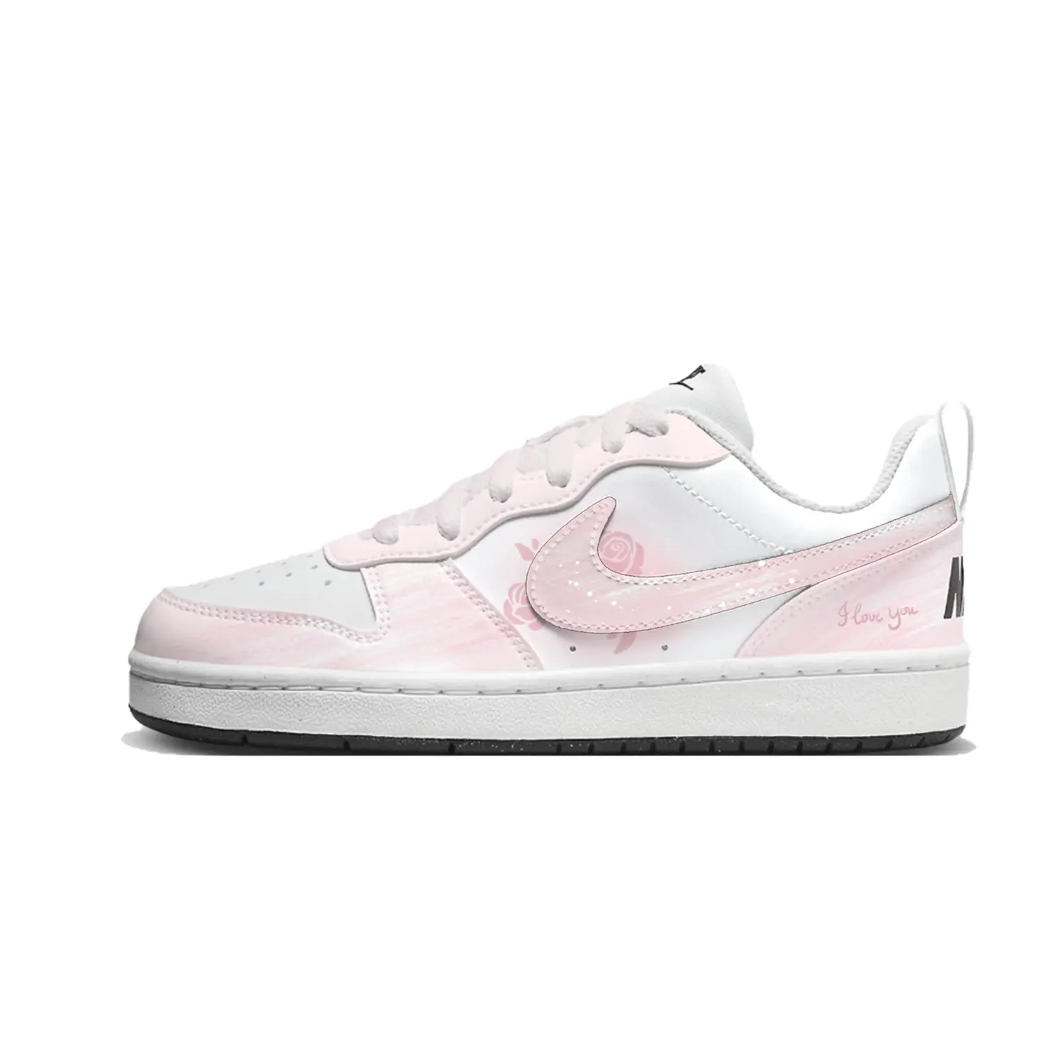 

Nike Кроссовки для скейтбординга Court Borough Bloom Period Abrasion Resistant low top детские белые unisex