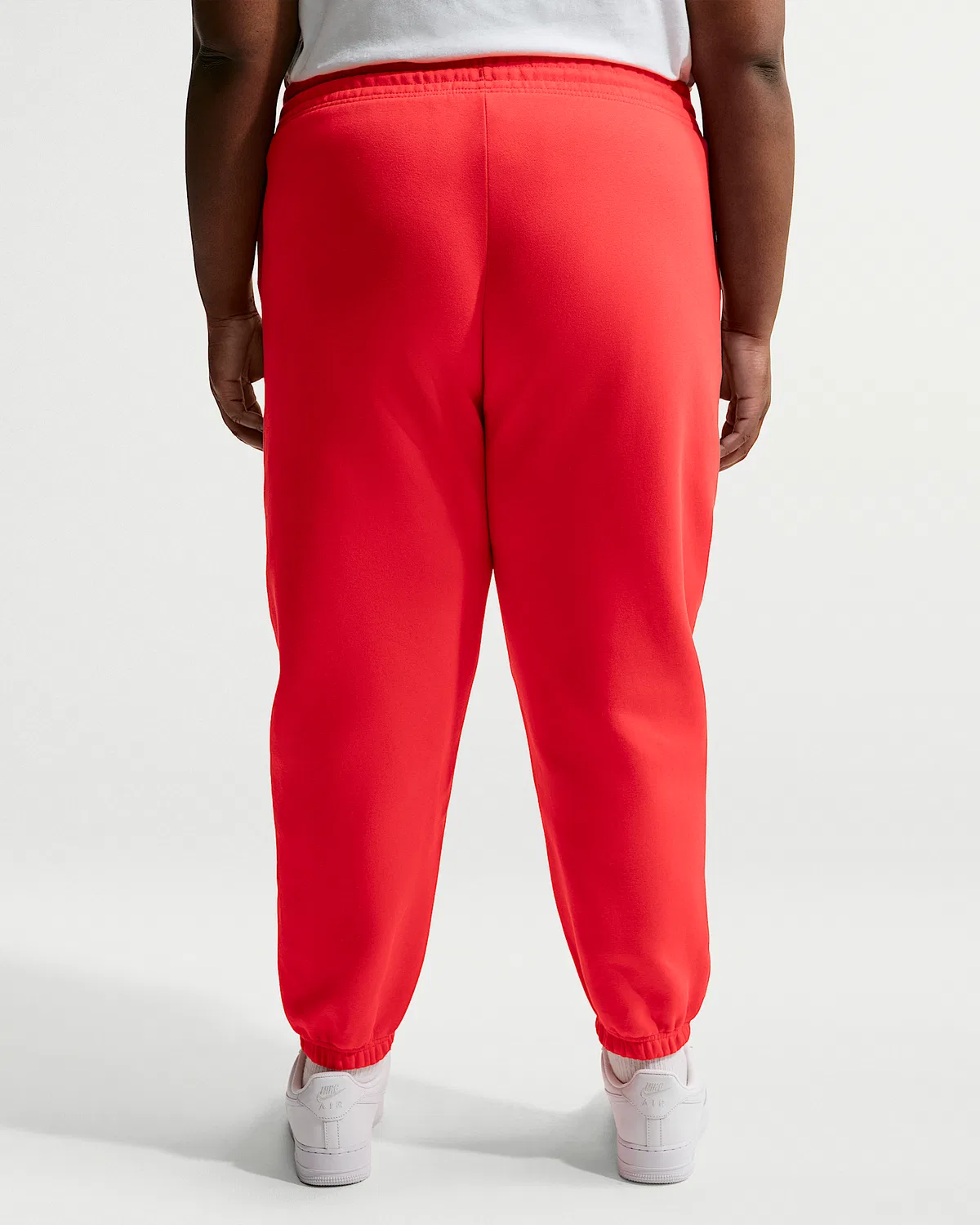 Женские свободные спортивные штаны на высокой талии (плюс сайз) Nike Sportswear Phoenix Fleece, Light Crimson/Sail — фото 3