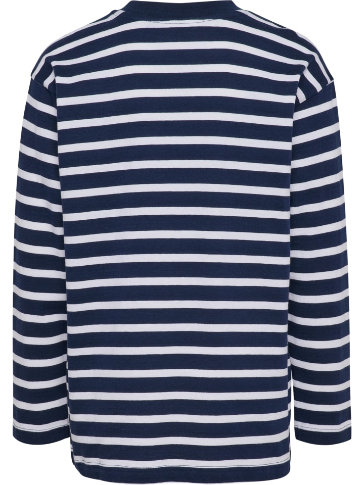 Hummel Футболка Hmljr Loose детская в сине-белой расцветке — фото 2