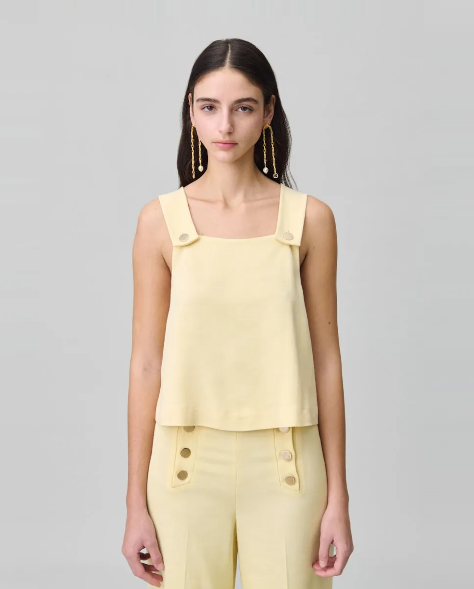 

Женский топ прямого покроя Claudie Pierlot, жёлтый