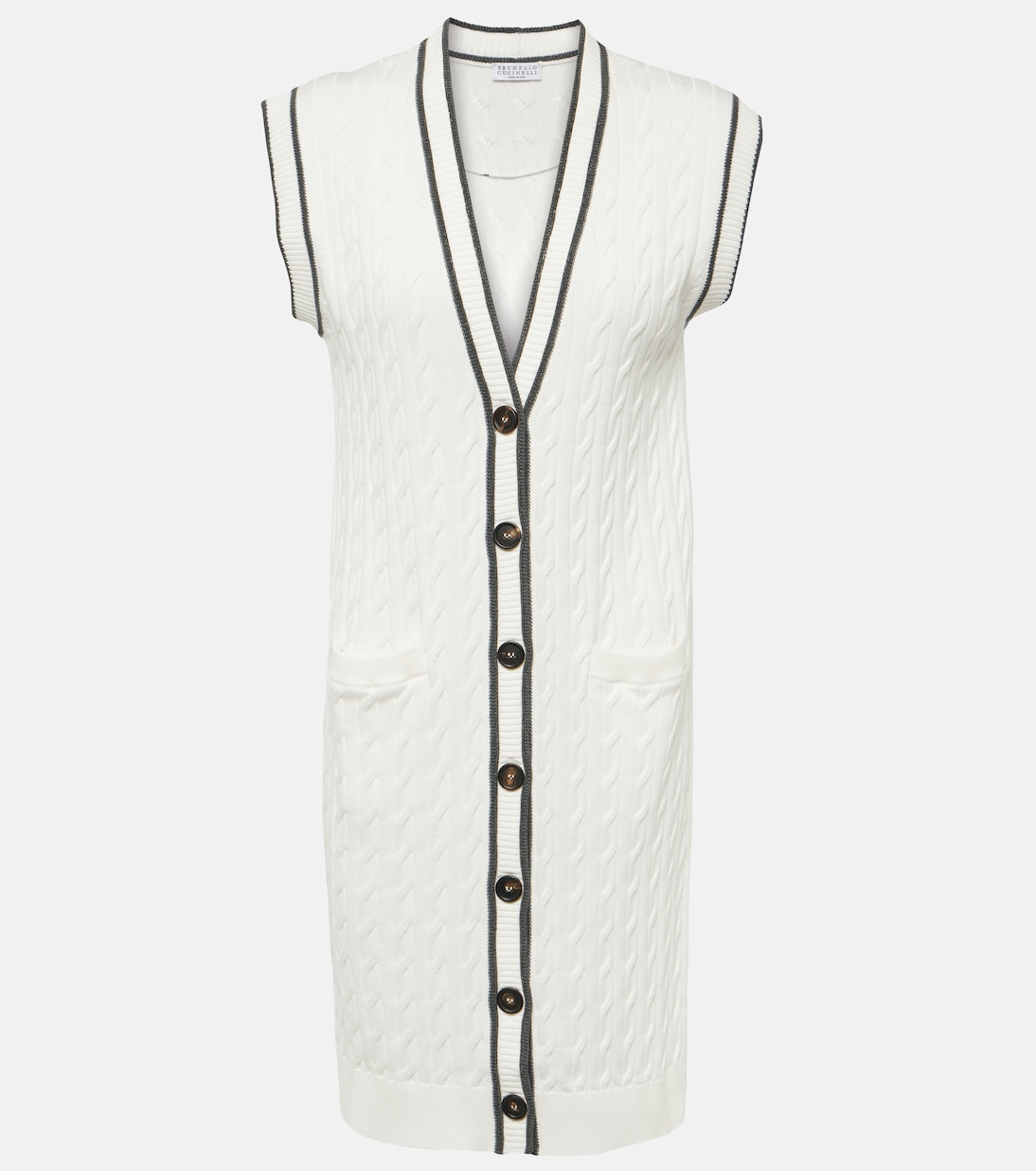 

Хлопковый кардиган Brunello Cucinelli, Panama+Piombo