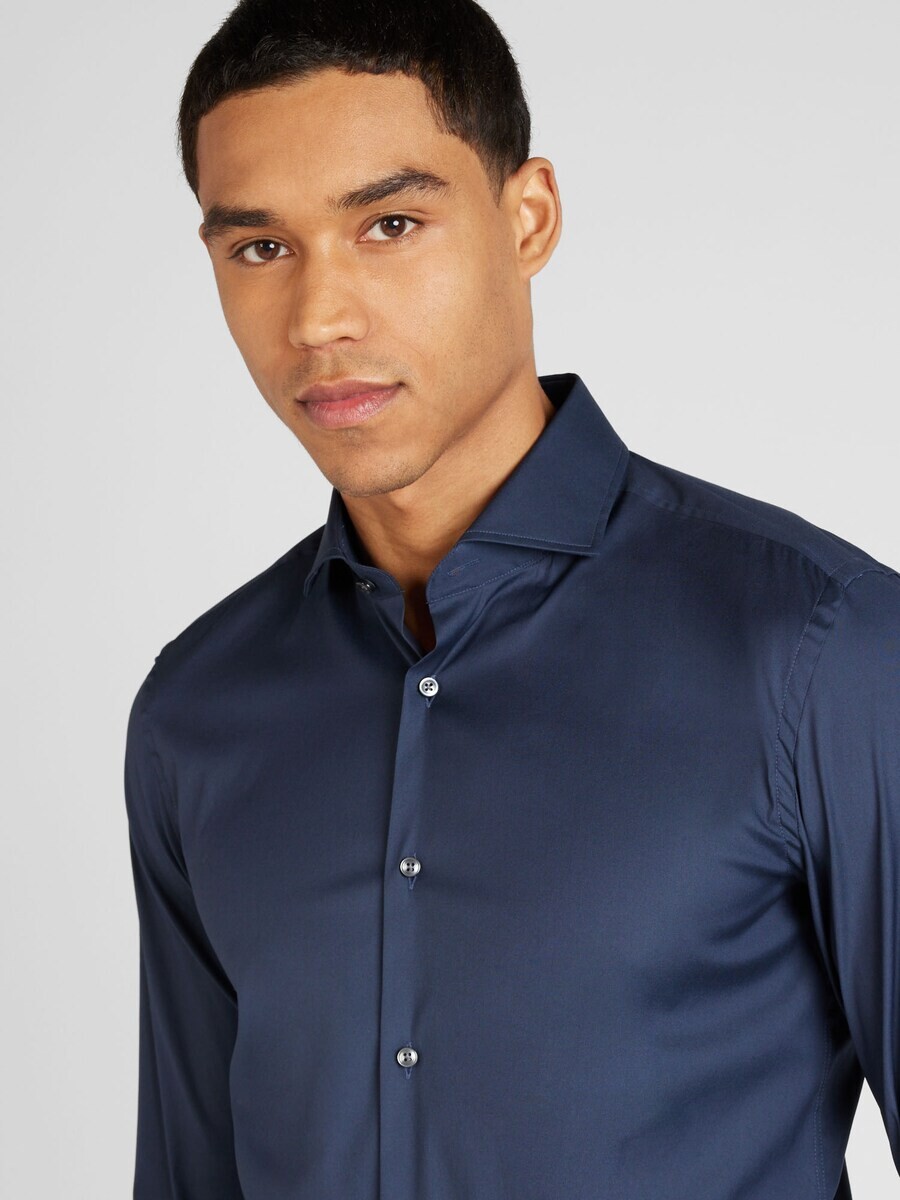 Деловая рубашка BOSS Slim fit Business Shirt P-HANK, морской синий — фото 3