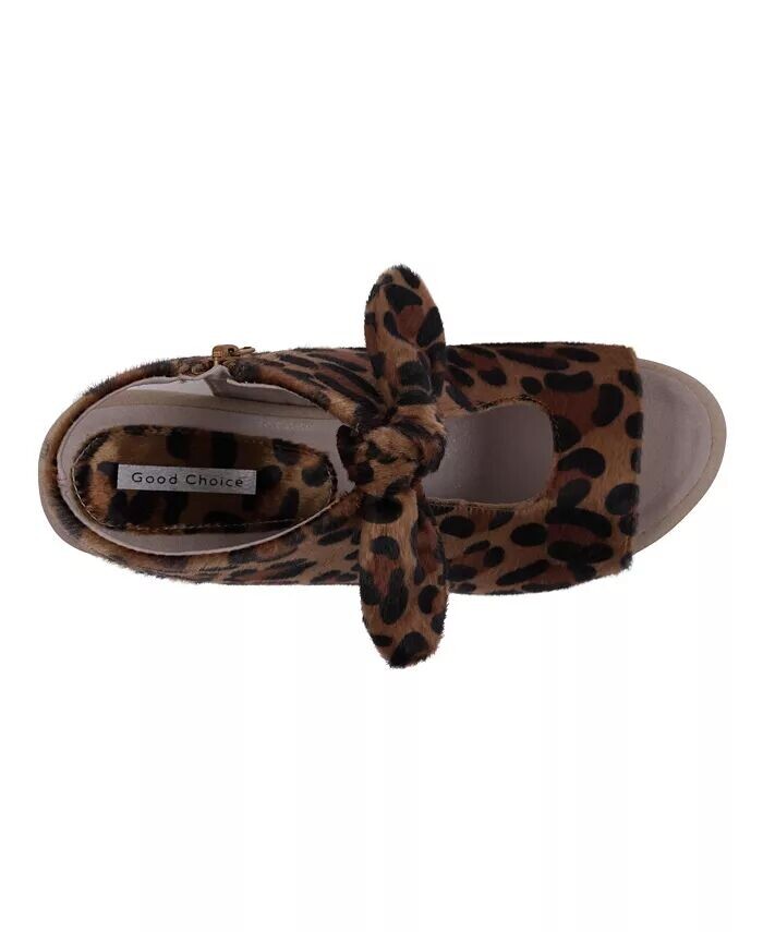 Женские модельные сандалии Kimora с узлом на блочном каблуке GC Shoes, мультиколор — фото 4