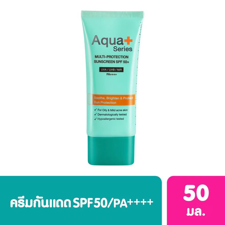 

Aqua+Series Мультизащитный солнцезащитный крем серии Aqua+ SPF 50+ 50 мл, white