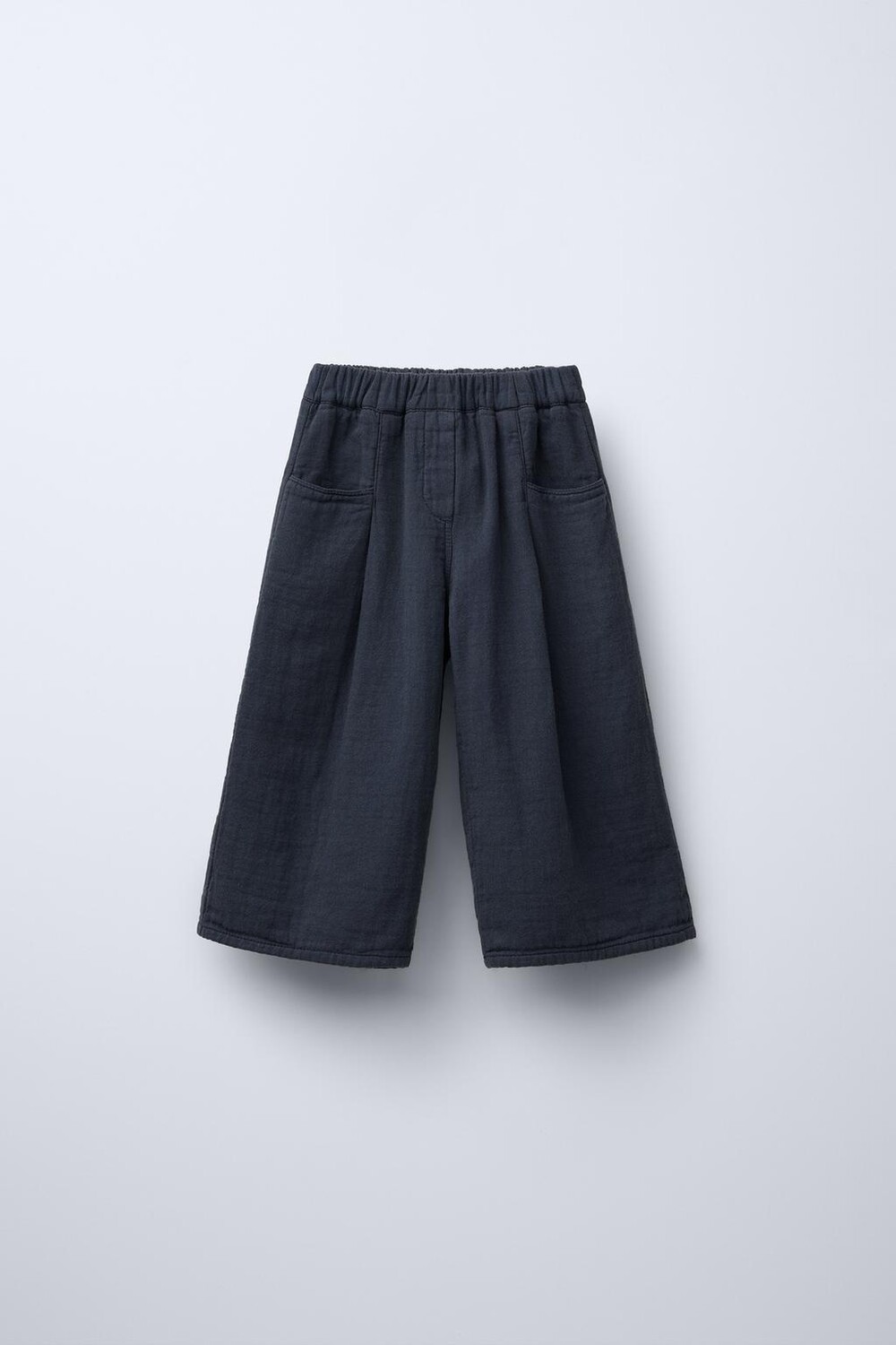 

Мешковатые брюки с вышивками ZARA, цвет Faded blue