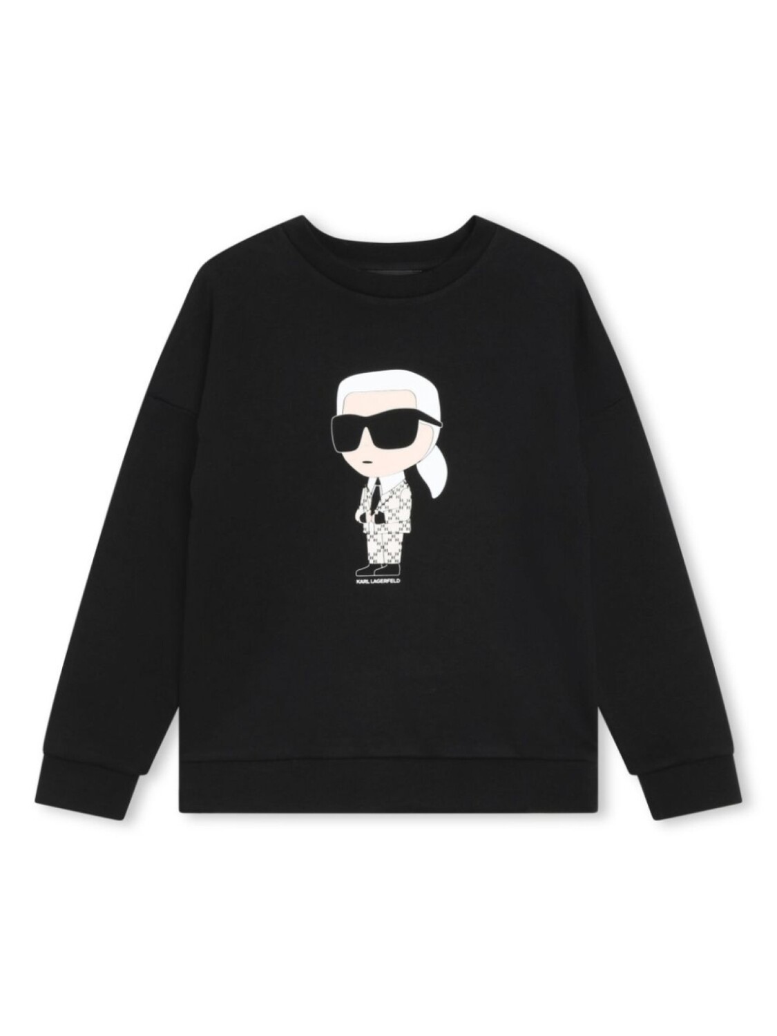 

Karl Lagerfeld Kids толстовка Ikonik с круглым вырезом, черный