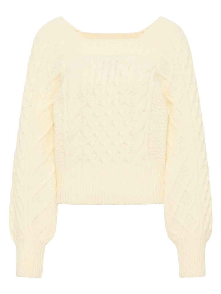 

Женский вязаный свитер бежевого цвета faina