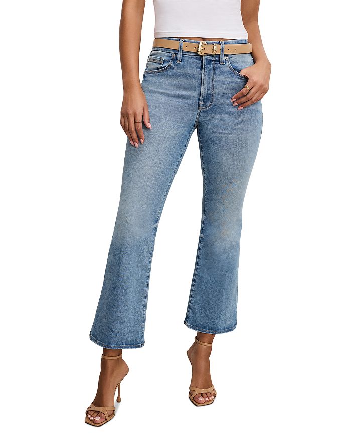 

Always Fits High Rise Bootcut Jeans в цвете индиго Good American, синий