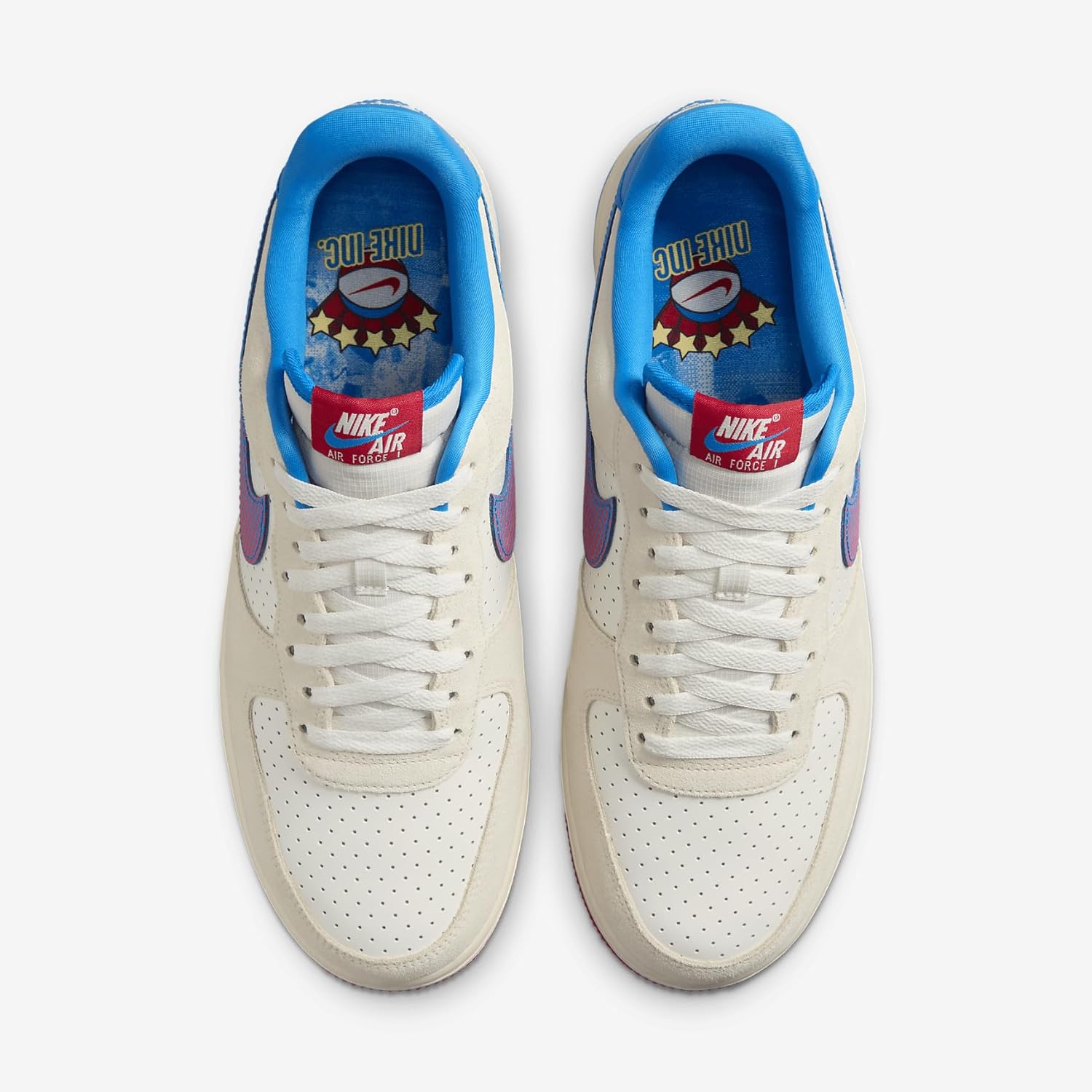 Кроссовки Nike Air Force 1 '07 LV8 для мужчин, Coconut Milk/Sail/University Red/Photo Blue — фото 4