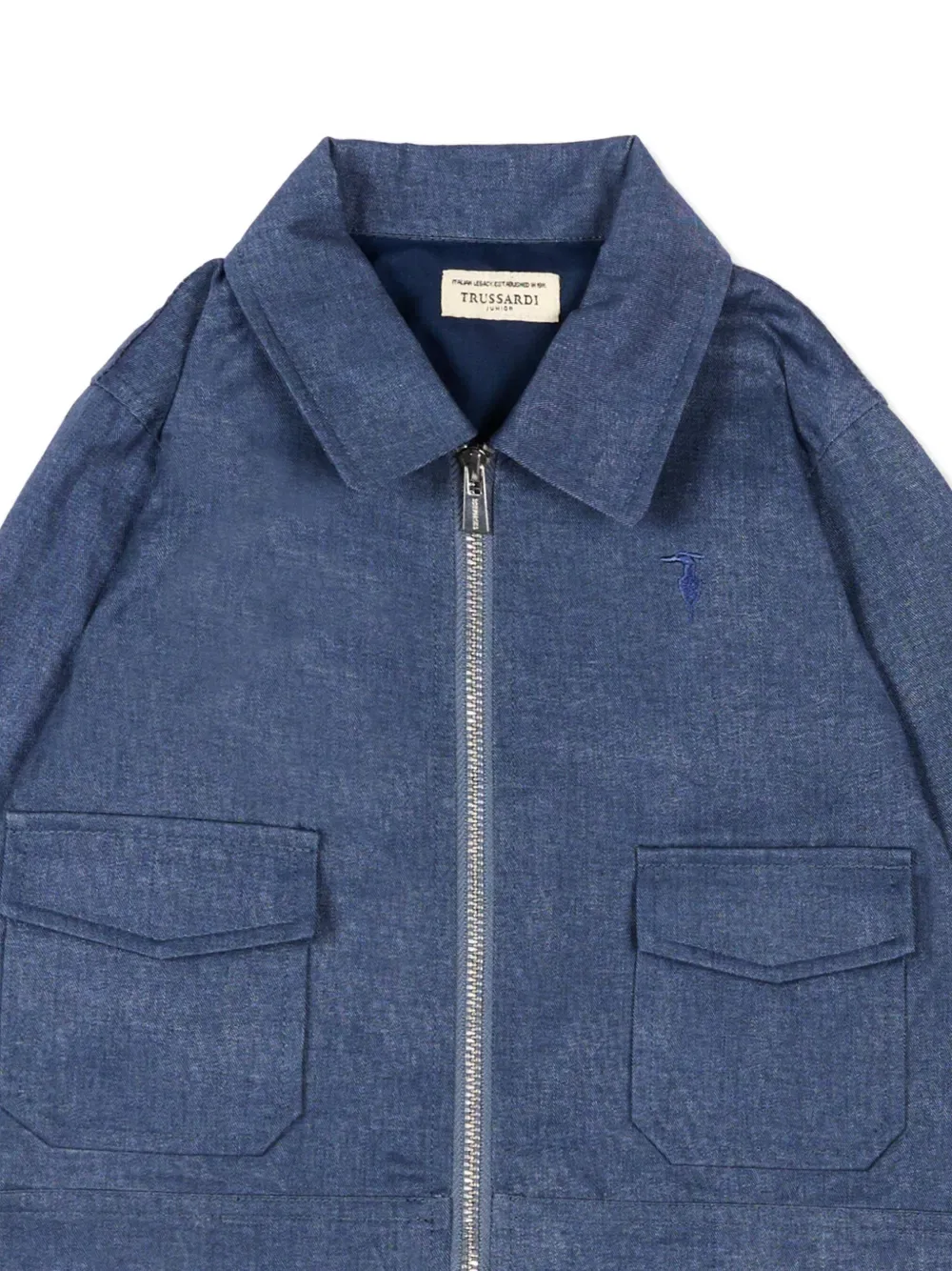 Куртка с карманом на молнии Trussardi Junior, синий — фото 3