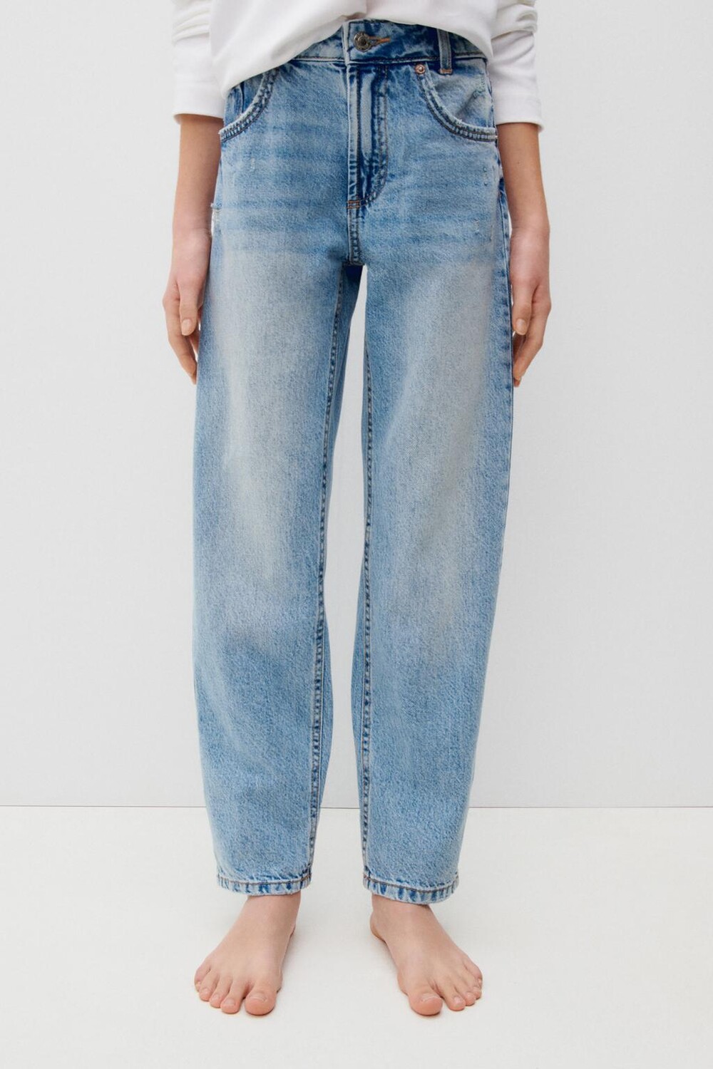 

Джинсы мом ZARA, синий