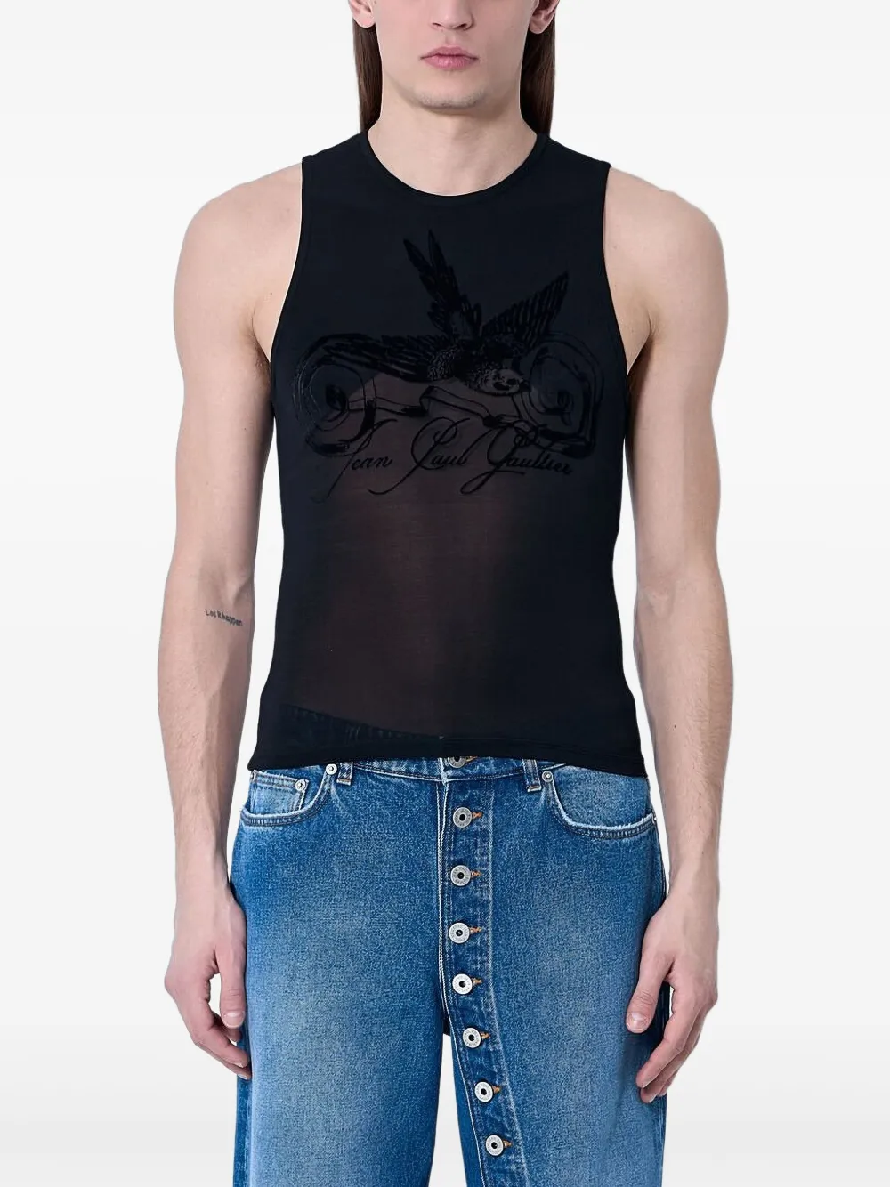 

Майка с татуировкой Jean Paul Gaultier, черный