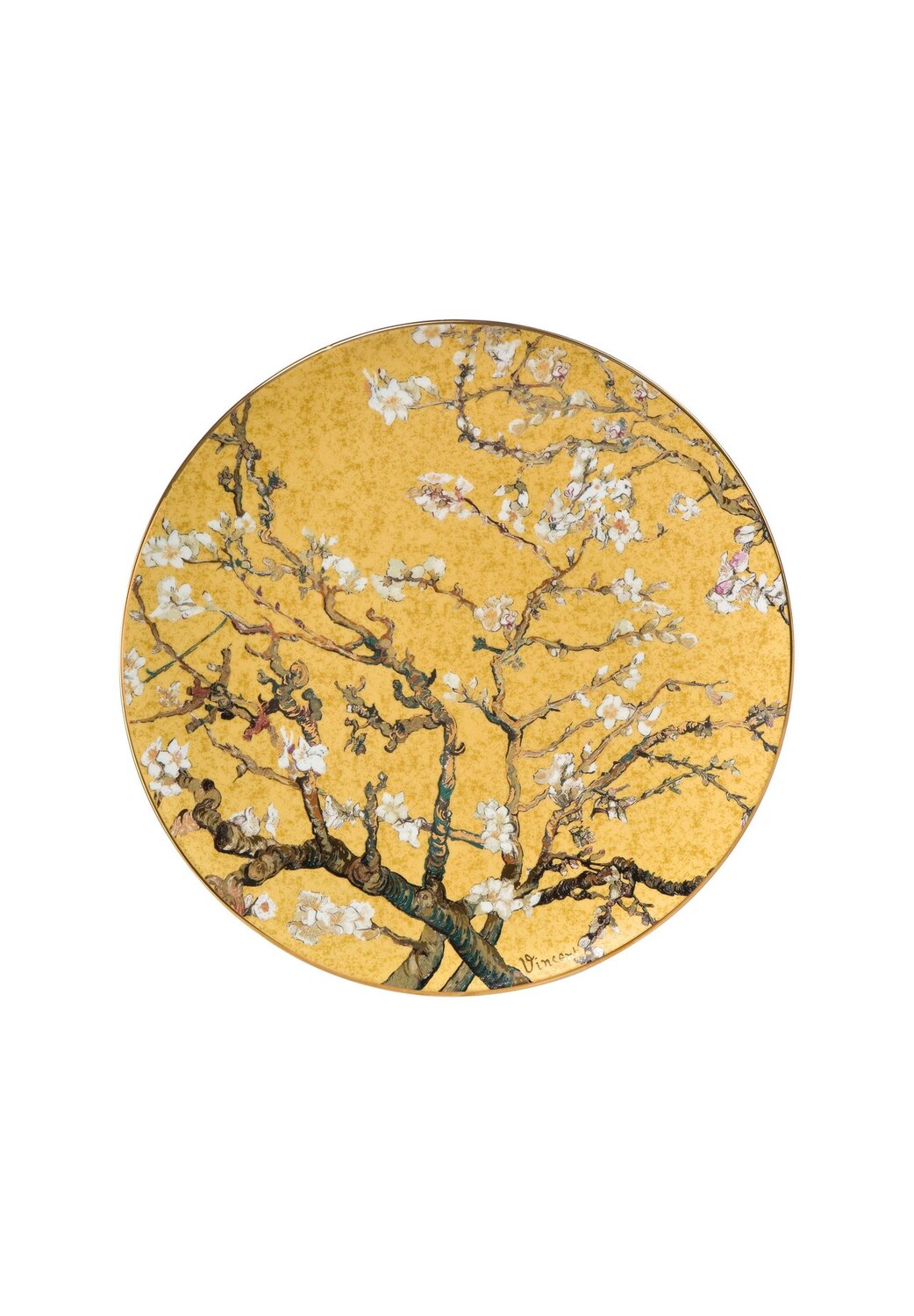 

Настенная тарелка Винсент Ван Гог - Миндальное Дерево Золото Goebel, van gogh - mandelbaum gold