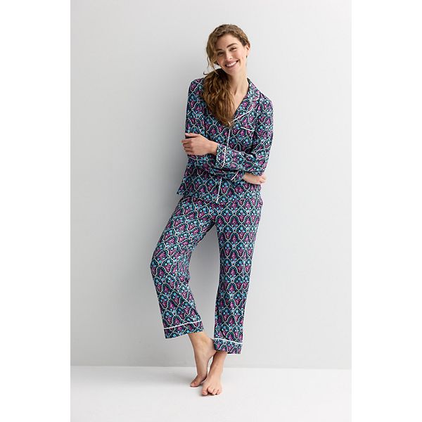 

Женский комплект пижамы с длинным рукавом Draper James, Floral Trellis