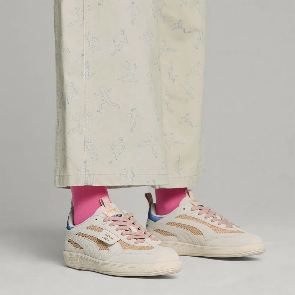 Мужские низкие кеды Palermo x KidSuper тёплого белого цвета от Puma