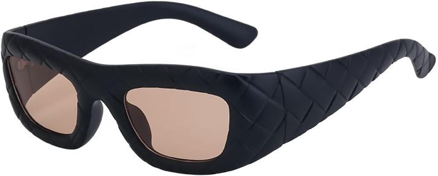 

Модные прямоугольные солнцезащитные очки с узором «интреччиато» для женщин и мужчин, роскошные, популярные винтажные очки для мужчин и женщин generic, C2blackchampagne