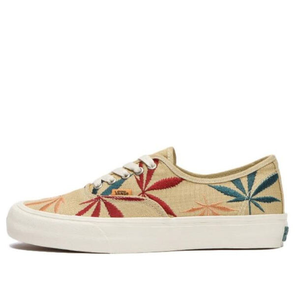 

Кроссовки authentic low tops casual skateboarding shoes light brown embroidered 'light brown red blue' Vans, коричневый