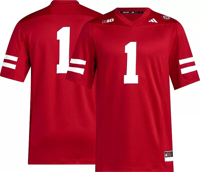 

Мужская футбольная майка Adidas Nebraska Cornhuskers Scarlet Premier Replica