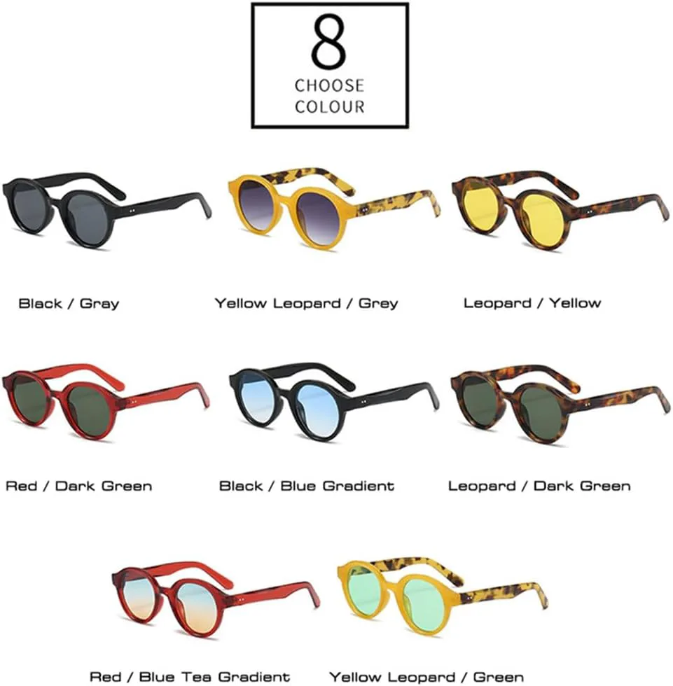 

Солнцезащитные очки UV400 – круглые, градиентные, конфетные, с заклепками, в стиле панк, для женщин и мужчин, для бега и активного отдыха generic, Black Gray