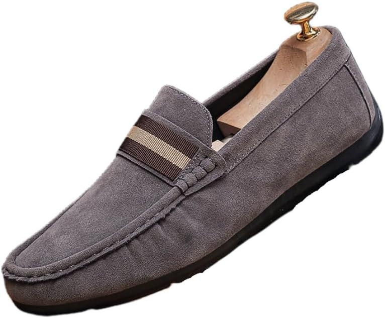 

Мужские повседневные лоферы большого размера - цельная модель, легкие и удобные, стойкие к скольжению и долговечные, модные и универсальные Clolinde, серый