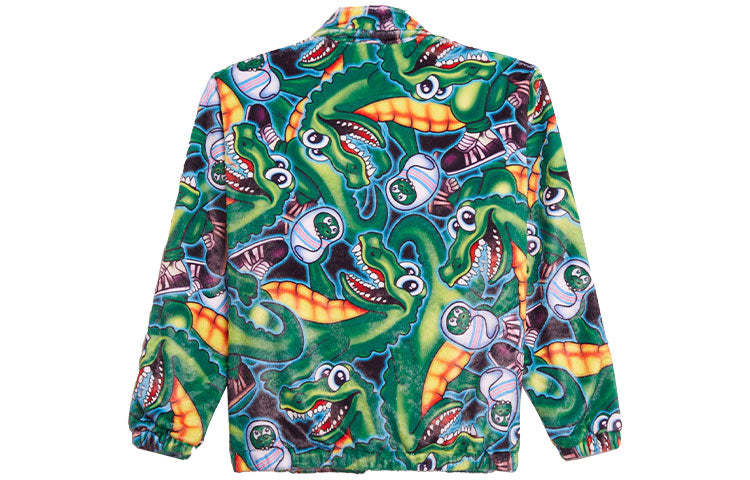 Куртка adidas originals x Kerwin Frost Crossover Cartoon Full Print lapel Jacket Green H66306 — фото 2