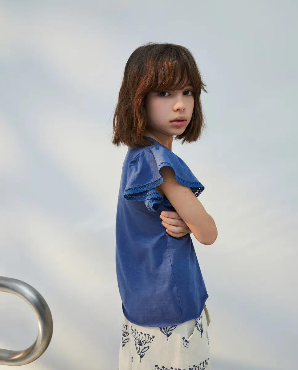 

Футболка с короткими рукавами для девочек Kids El Corte Inglés, индиго