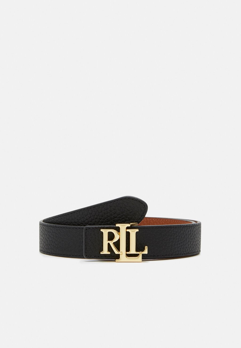 

Ремень Lauren Ralph Lauren с золотой пряжкой, черный