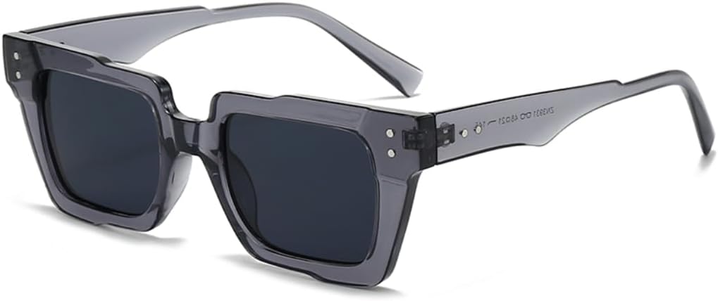 

Солнцезащитные очки с защитой UV400 | Прозрачная оправа с заклепками и цветными линзами | Для женщин и мужчин | Для занятий спортом на открытом воздухе и вождения DSVIGF, 02