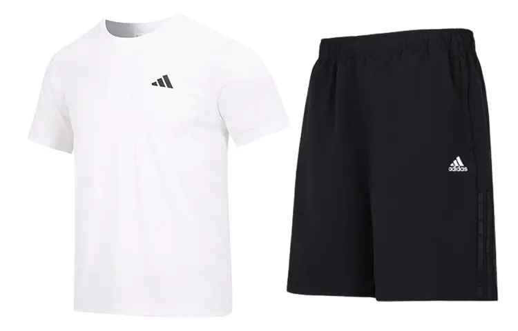 

Adidas Повседневная спортивная мужская одежда белого и черного цвета