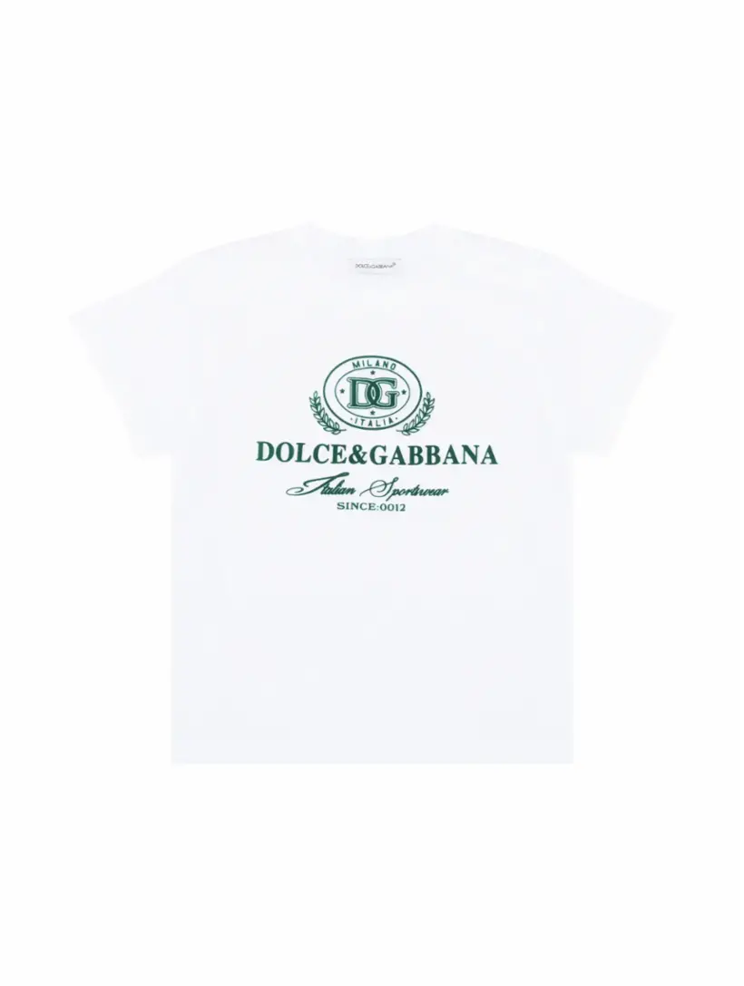 

Хлопковая футболка с логотипом Dolce&Gabbana, белый