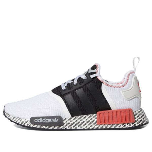 

Кроссовки nmd_r1 'print boost - white black red' Adidas, белый