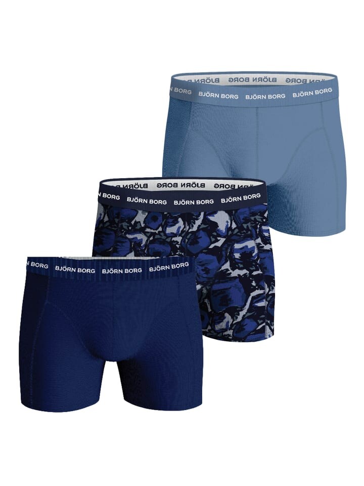 

Трусы боксеры Björn Borg Boxershort 3er Pack, цвет Schwarz/Blau