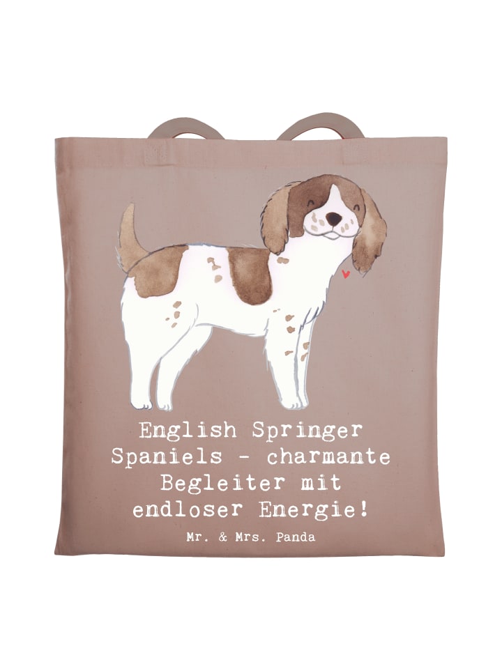 

Сумка-шоппер с подвеской в виде английского спрингер-спаниеля... пастельно-коричневого цвета Mr. & Mrs. Panda