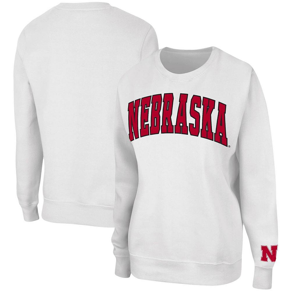 

Женский пуловер Colosseum White Nebraska Huskers Campanile, белый свитшот, цвет Neb White