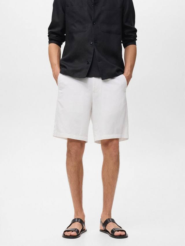 

Банарея шорты до колена Mango, Natural White