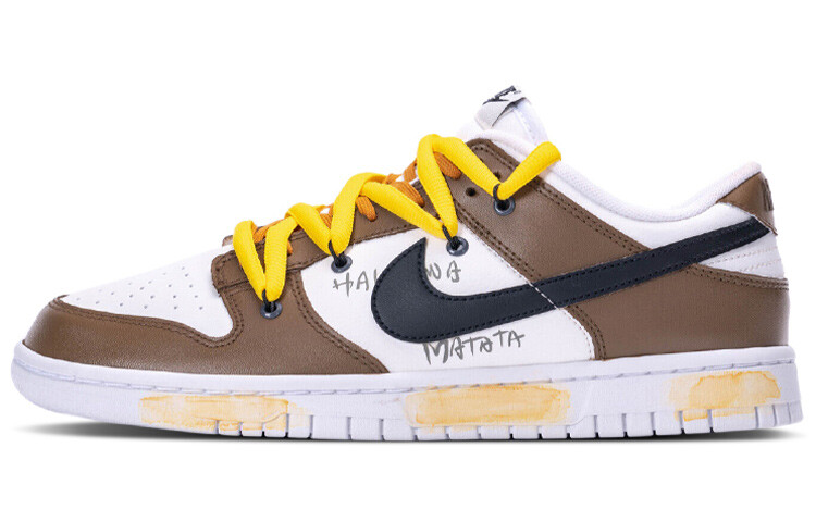 

Кроссовки Nike Dunk Skateboard Shoes Men Low-Top Brown White