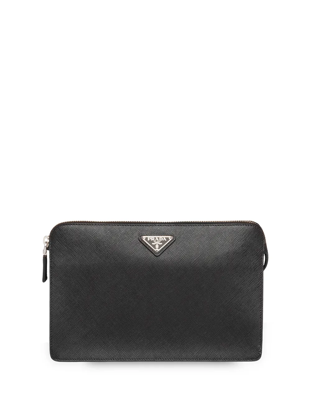 

Клатч с логотипом Prada, черный