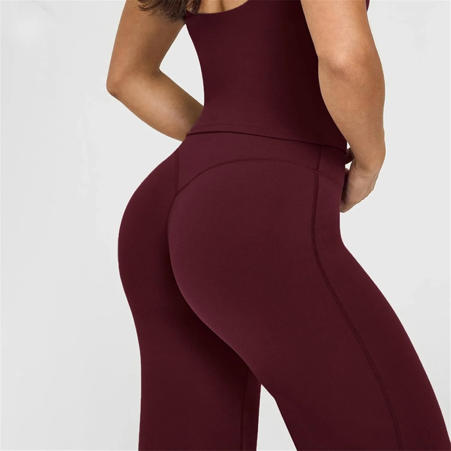 Женские широкие штаны для йоги High Waisted с эффектом подтяжки живота — фото 3