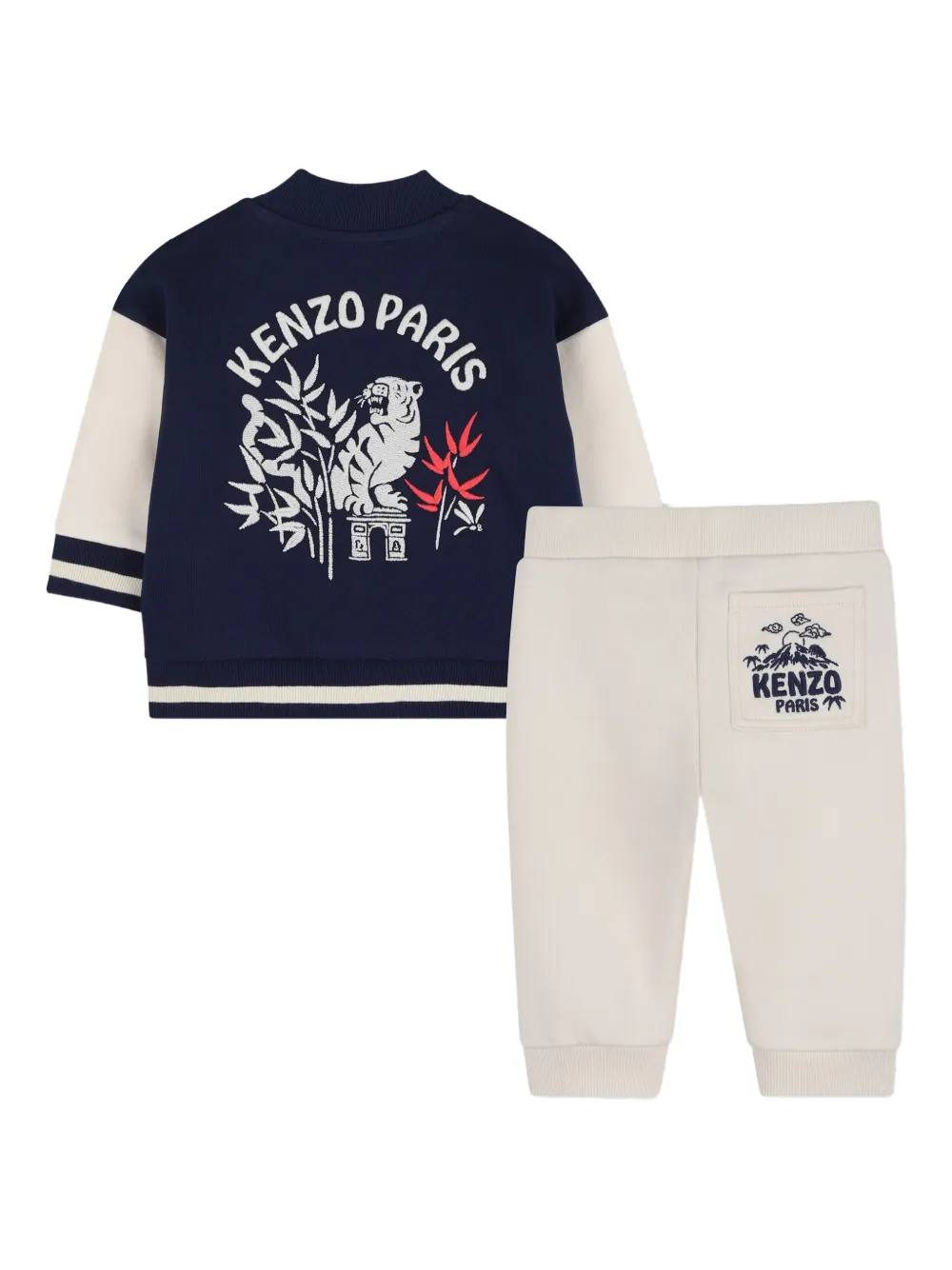 Комплект из топа и брюк с логотипом Kenzo Kids, синий — фото 2