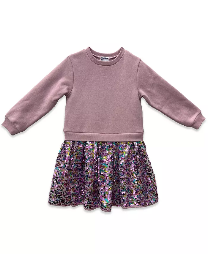 

Платье для девочек 2T-6X с пайетками Blueberi Boulevard, фиолетовый