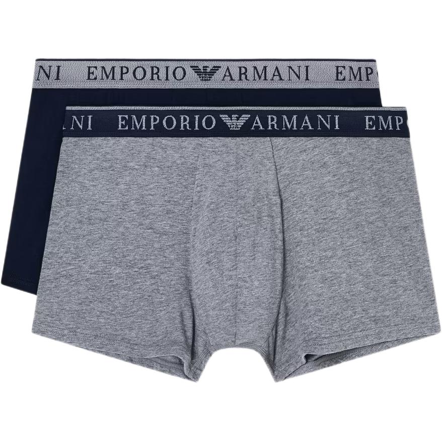 

Двухкомплектные боксеры Endurance Logo EMPORIO ARMANI, 2 Pack (серый+синий)
