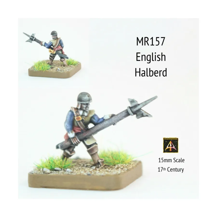 

Английская алебарда с горшковым шлемом, Altuos Historical Miniatures - The 17th Century (15mm)