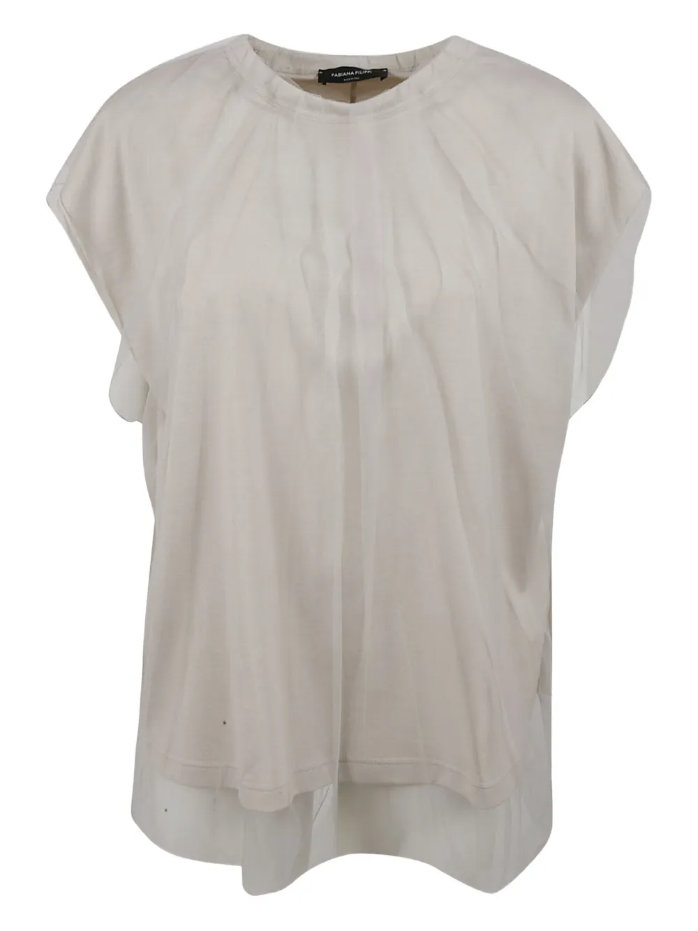 

Футболка с тюлевой накидкой Fabiana Filippi, нейтральный