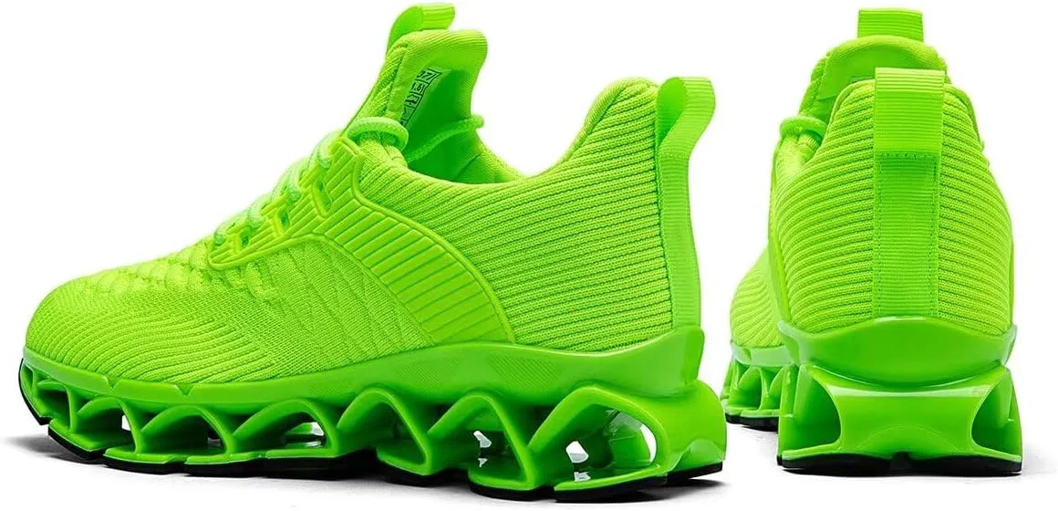 

Мужские слипоны для ходьбы и бега, теннисные кроссовки Blade, повседневные модные кроссовки, удобные, с противоскользящей подошвой, для работы, спорта и тренировок Hetohec, зеленый