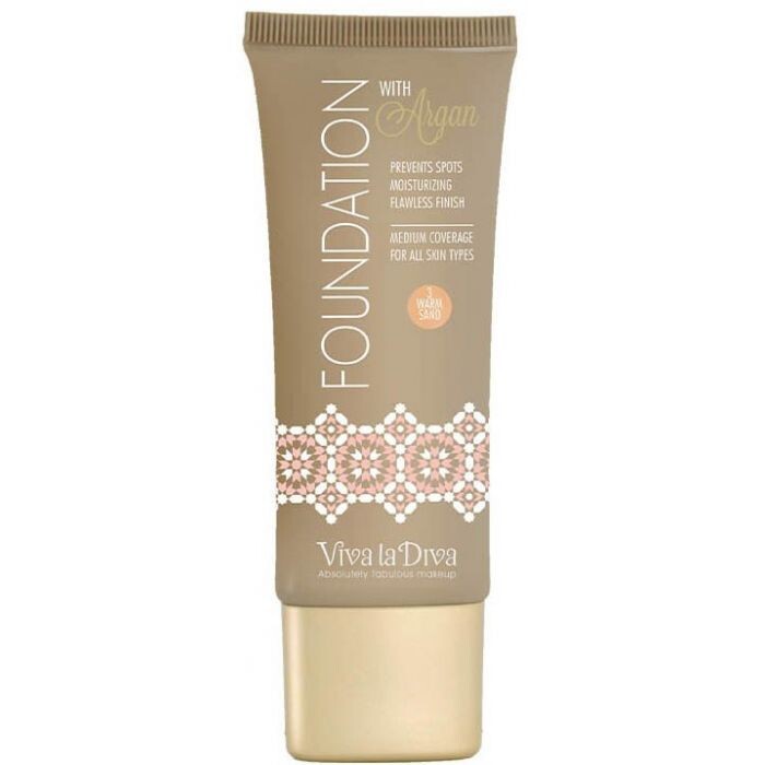 

Тональная основа Foundation Base de Maquillaje Con Argán Viva La Diva, 03 Warm Sand