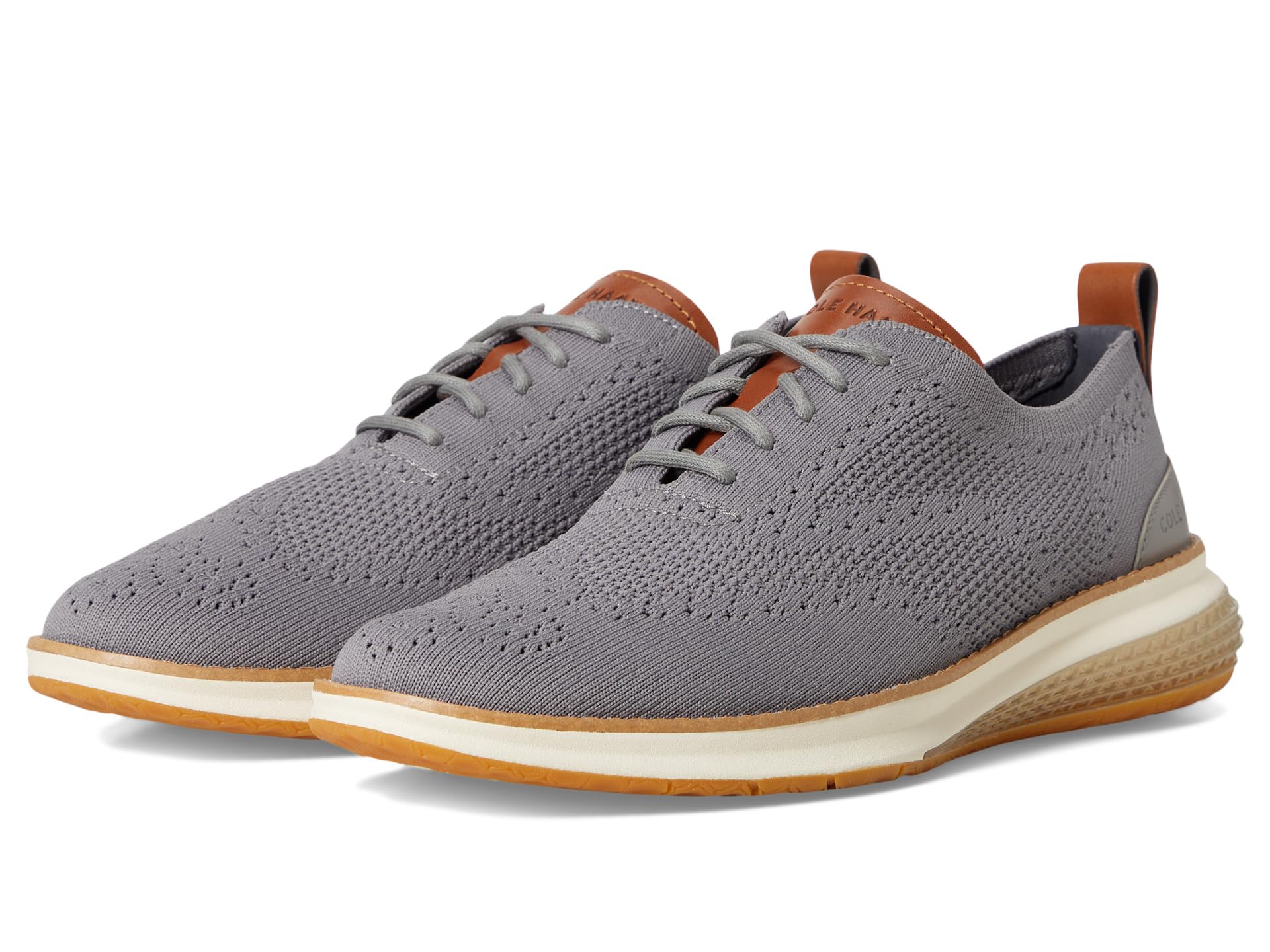 

Кроссовки Cole Haan Original Grand Energy Weave Stitchlite Wing Oxford, цвет Ironstone/British Tan/Ivory