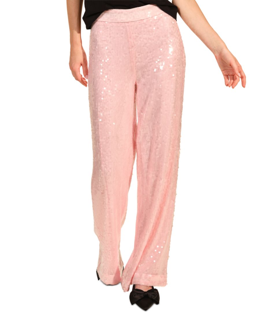 

Женские брюки с широкими штанинами и пайетками Isaac Mizrahi, Orchid Pink