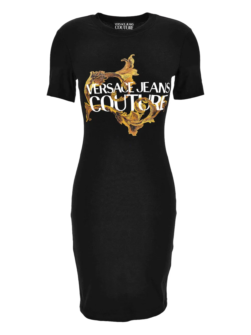 

Платье миди с логотипом Versace Jeans Couture, черный