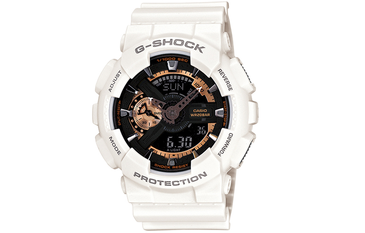 

Мужские часы Casio GA-110RG-7A серии Liquid Crystal/Analog Dual Display черные