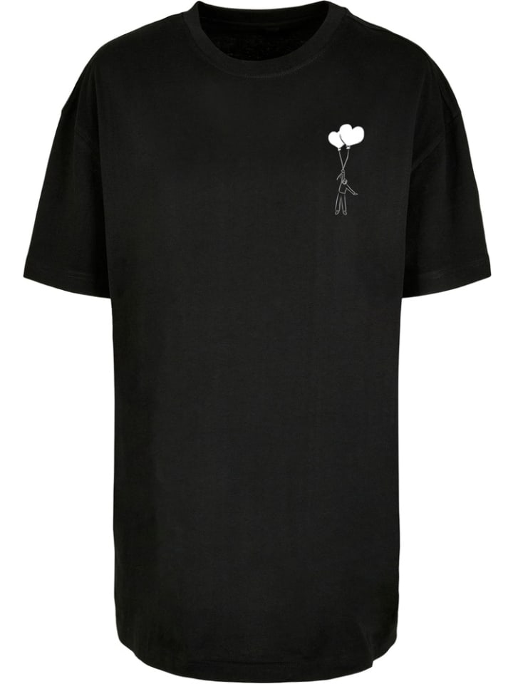 

Футболка Ladies Love In The Air Oversize Boyfriend Tee черного цвета Merchcode